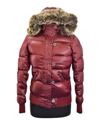Chaqueta de bombardero Barbour Mercury para mujer Abrigo acolchado de plumas Claret Reino Unido 10 Foto 1 de 4