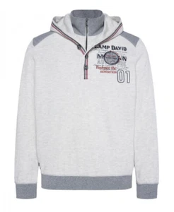 Camp David Hoodie mit Troyer-Einsatz und Knopfleiste silvery CG2410-3401-11 - Bild 1 von 2