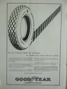 8/1924 PUB GOODYEAR CUBIERTAS BALON TIRE BALLOON PNEU AVION ORIGINAL SPANISH AD - Picture 1 of 1