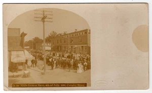 GIRLS LEMON RACE JULY 4TH 1906 COKATO MINNESOTA RPPC PHOTO POSTCARD - Picture 1 of 2