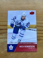 2021-22 Upper Deck AHL Exclusives SP /100 Nick Robertson Maple Leafs Rookie
