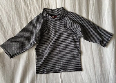 Camisa de manga larga Union Bay para mujer negra/gris a rayas - pequeña Foto 1 de 4