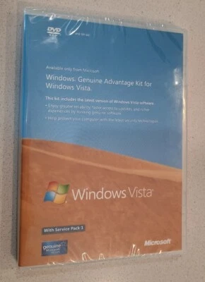 Microsoft Windows Vista. Genuine Advantage Kit. Sealed. New. Retro Software OS - Image 1 of 3