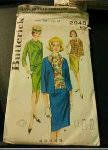 Vintage Butterick Sewing Pattern 2948 Size 14 UC FF *Suit Coordinates - Picture 1 of 3
