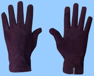 NUEVOS GUANTES DE CUERO DE GAMUZA PÚRPURA GENUINA PARA HOMBRE con REVESTIMIENTO DE CACHEMIRA - ALTA CALIDAD - Imagen 1 de 3