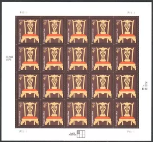 US AMERICANA 2007 SCOTT #3755 CHIPPENDALE CHAIR 4c MNH PN2222 VF 20 FOGLIO FRANCOBOLLI - Foto 1 di 2