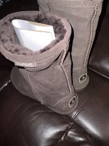 Nwot Bearpaw EmmaWomen's Suede Boots Black Size 8 - Picture 1 of 2