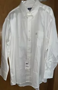 Club Room White Button Down LSleeve Performance Regular Fit XL 17 1/2 32/33 (B10 - Picture 1 of 4
