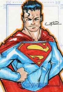 2007 RITTENHOUSE DC LEGACY SUPERMAN SKETCH BY UKO SMITH