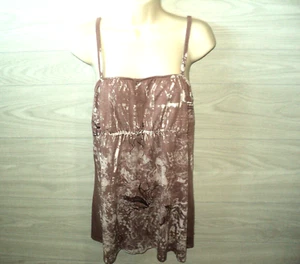 Filati Tanktop Damen Gr. XL braun Batik Camouflage Spaghettiträger Baumwollmischung - Bild 1 von 4