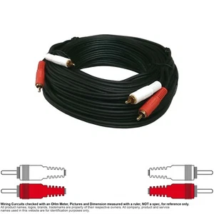 Cable Coax Coaxial RCA 2:2 Audio Stereo 100FT PMI 6258 - Picture 1 of 2