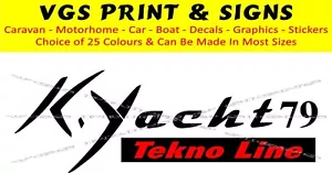 MOBILVETTA K-YACHT T-LINE 79 AUFKLEBER DECAL GRAFIK GRÖßEN- & FARBWAHL #2 - Bild 1 von 3