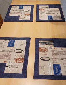 Tischset Patchwork 4er Set mit Vlies gefüttert. 46x35cm - Bild 1 von 3