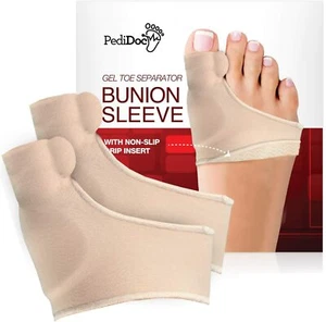 Bunion Corrector Gel Pad Relief Sleeves Top Quality with Durable Gel Toe Spacer - Picture 1 of 8