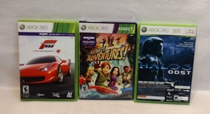 XBOX 360 Games Lot of 3 Forza Motorsport 3 & 4 Halo 3 ODST & Kinect Adventures - Picture 1 of 14
