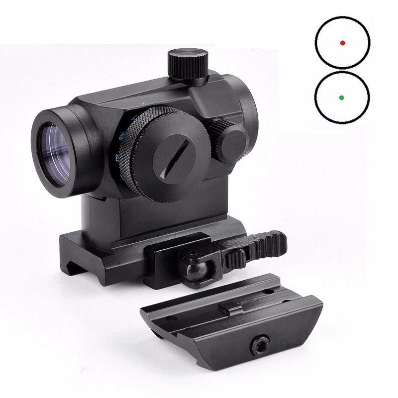 Tactical Mini 1X22 Reflex Red Green Dot Rifle Scope Sight with QD Rise Mount - Image 1 of 4