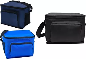 Lonchera aislada 6 latas refrigeradora lateral suave para trabajo escuela playa parque camping - Imagen 1 de 6