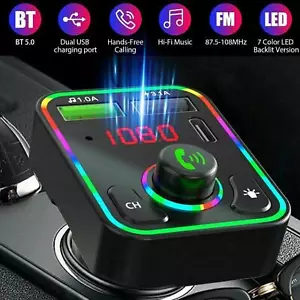 FM Transmitter Auto Bluetooth Kfz Radio Adapter 2x USB + PD Ladegerät fürHandy2M - Bild 1 von 12