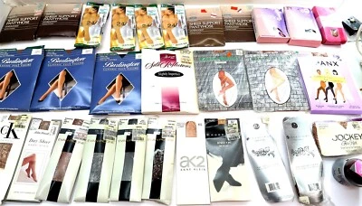 Lote de Medias Pantimedias Vintage Mayormente Talla Queen ~ Hanes, Calvin Klein, Evan  Foto 1 de 4