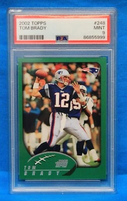 Tom Brady 2002 Topps # 248 PSA 9 como nuevo # 86855999 ¡Nuevos patriotas de Inglaterra!!! Foto 1 de 2