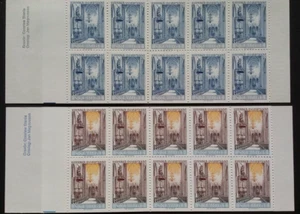 Sweden 2 MNH test stamp booklets Uppsala cathedral engraved by Czeslaw Slania - Picture 1 of 2