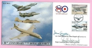 1998 RAF 80(2) - FLOWN & Signed FDC - 80th ANN. of the ROYAL AIR FORCE - Ltd. Ed - Picture 1 of 4