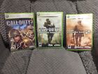 Xbox 360 3 Game Lot Call Of Duty 3, Modern Warfare 1 & 2 All Complete & Tested