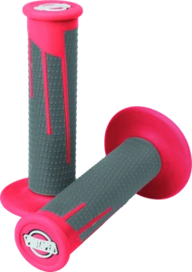 ProTaper Full Diamond Clamp-On Dirt Bike Grips Red/Dark Grey - Picture 1 of 1