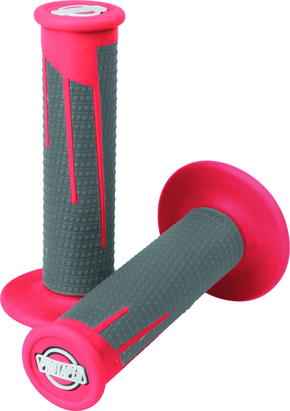 ProTaper Full Diamond Clamp-On Dirt Bike Grips Red/Dark Grey - Image 1 of 1