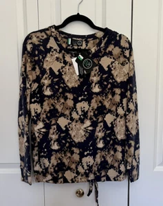 2LIV Women’s Navy Blue Tie Dye Top sold at The Paper Store - Size Medium - NWT - Picture 1 of 17