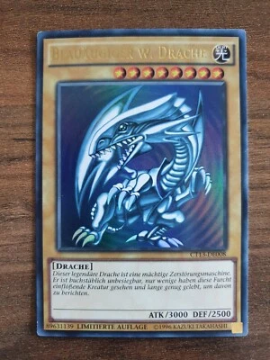 Yu-Gi-Oh! CT13-DE008 Blauäugiger W. Drache Ultra Rare NM Limitierte Edition - Bild 1 von 3