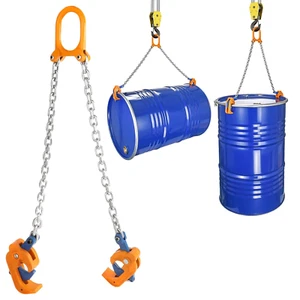 Chain Drum Lifter 2000Lbs/1T Oil Barrel Clamp Material Transport Tool with G80 L - Picture 1 of 8