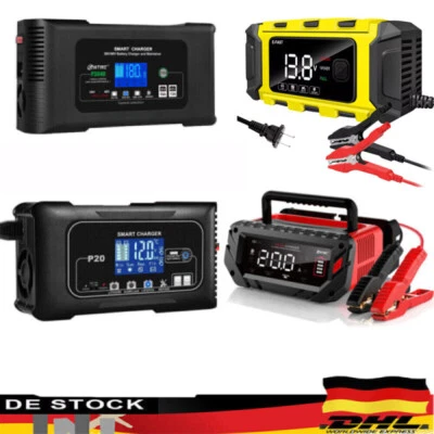 MARKENLOS Intelligente Batterie Ladegerät Impuls Reparatur Auto Motorrad LiFePO4 AGM EFB