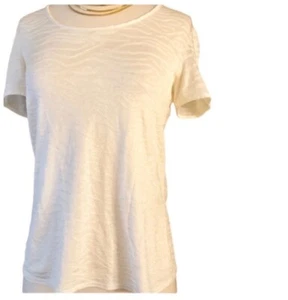 Armani Collezioni Vintage Off White Lightweight Short sleeved Blouse, Italy, Med - Picture 1 of 6