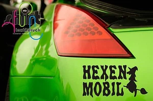 A 101 - Hexenmobil mit Hexe Hexen Mobil Aufkleber Autoaufkleber Sticker - Bild 1 von 2