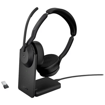 Jabra Evolve2 55 MS Stereo On Ear Kopfhörer Bluetooth® Stereo Schwarz - Bild 1 von 4