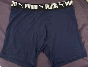 Calzoncillos boxer Puma para hombre talla M 6" negro poli/spandex bolsa contorno - Imagen 1 de 3