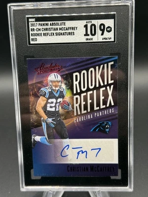 2017 Absolute Rookie Reflex Signatures  RED #17 Christian McCaffrey Auto - Image 1 of 2
