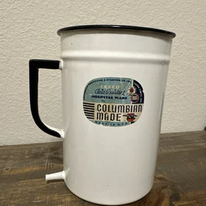 Vintage Columbian Medical Hospital White and Black Irrigator - Picture 1 of 16