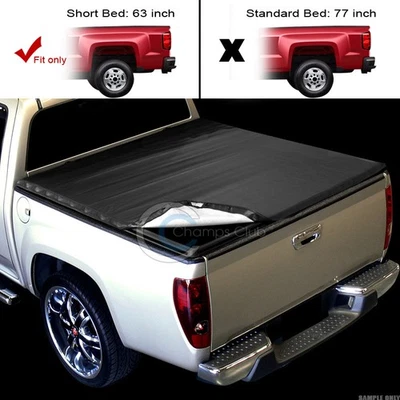 For 00-04 Dodge Dakota 5.5' 66" Short Bed Snap-On Soft Vinyl Truck Tonneau Cover - Image 1 of 4