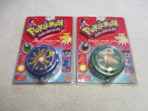 POKEMON COLLECTOR MARBLE CASE CUBONE & RAICHU W/BULBASAUR & POLYWRAITH 2000 NEW - Picture 1 of 2