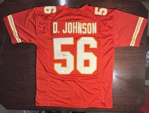 Kansas City Chiefs, Derrick Johnson, Signed Custom XL Jersey, Beckett Auth - Picture 1 of 5