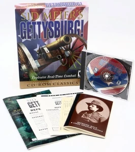 Vintage Electronic Arts EA Sid Meier's Gettysburg! CD ROM Big Box Computer Game - Picture 1 of 4