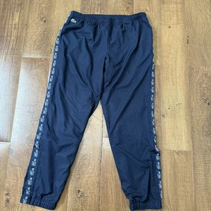Pantalone sportivo Lacoste uomo 2XL blu pista conica joggers sportivo a righe - Foto 1 di 8