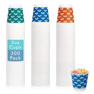 300 Pack 3 oz Disposable Bathroom Paper Cups, Small Mouthwash Cups in Orange,... - Picture 1 of 7