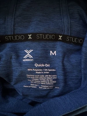 Sudadera con capucha Xersion Performance para hombre talla mediana Quick-Dri azul Perfrormace Foto 1 de 4