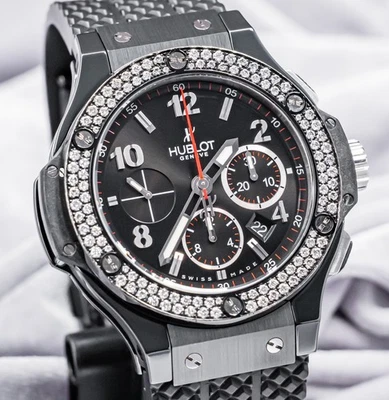 宇宙宝 Big Bang 44 黑魔法钻石 $24K MSRP 陶瓷盒 301.CV.130.RX.114 — 第 1/4 张图片