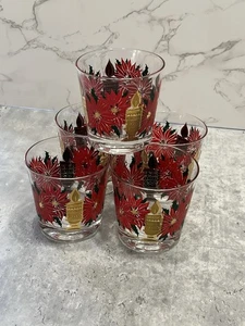 5 vasos de cóctel Mid-Century firmados por Pasinski Navidad antiguos - Imagen 1 de 13