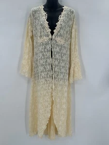 Cárdigan de encaje beige Claire Pettibone manga campana talla M de colección - Imagen 1 de 8