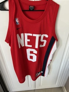 Camiseta de baloncesto Nike New Jersey Nets Kenyon Martin 6 roja mediana 2002 - Imagen 1 de 3